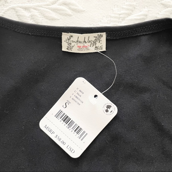 NWT Lulus Free People Square Eyes Black Bodysuit Small - Picture 8 of 13